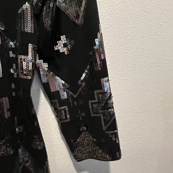 Express’ Black Sequin Mini Dress, Size Medium - Picture 8 of 9